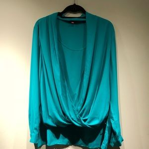 Vince Camuto Long Sleeve Faux Wrap Top